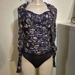 Free People Romantic Gothic Cottagecore Body Shirt S